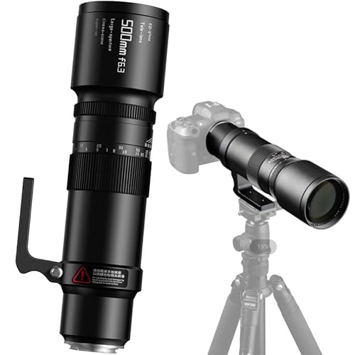 TTArtisan 500mm F6.3 Teleobjektiv objektiv für EOS RF-Mount-Kameras ED-Glas-Teleobjektiv, Kinoszene Super-MC mit großer Blende (Schwarz). von TTARTISAN