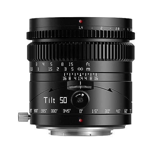 TTArtisan 50mm F1.4 Tilt Kamera Objektiv Vollrahmen Große Blende Manuelles Objektiv Miniatur Landschaft Lilliput Aufnahmen für M43 Mount von TTARTISAN