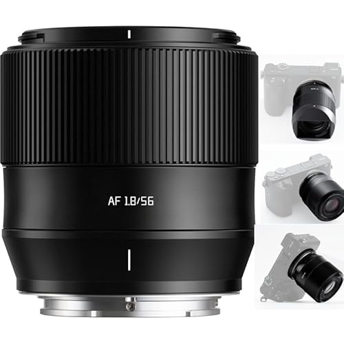 TTArtisan 56mm F1.8 Objektiv für E-Mount Autofokus APS-C Rahmenkameras A5000 A6500 A6600 NEX-3 NEX-3N NEX-7 NEX5 CA7 A7I A7R A7S A7SI A7SII A9 und mehr.(schwarz) von TTARTISAN