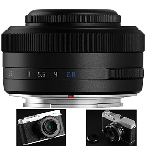 TTArtisan AF 27mm F2.8 XF Objektiv für Fuji X Mount Kameras X-A1 X-A10 X-M1 X-T1 X-T10 X-T100 X-PR01 X-PR03 X-E1 X-E2S XS10 X-H1 X-H2S und mehr.(schwarz) von TTARTISAN