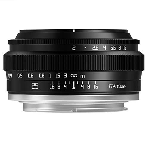 TTArtisan APS-C 25 mm F2 Metallgehäuse, kompatibel mit M43-Halterung, Schwarz TTArtisan APS-C 25 mm F2 Metallgehäuse, kompatibel mit M43-Halterung, Schwarz von TTARTISAN
