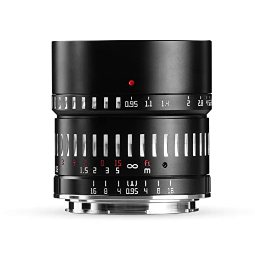 TTArtisan APS-C 50 mm F/0,95 Metallgehäuse, kompatibel mit Fuji X, Schwarz und Silber von TTARTISAN