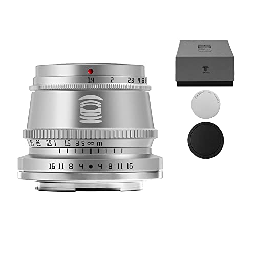TTartisan 35mm F1.4 APS-C Festkameras Objektiv mit großer Blende Manueller Fokus Kompatibel mit Sony NEX-3 NEX-3N A5000 A5100 A6000 A6100 A6300 A6400 A6500 A6600 von TTARTISAN