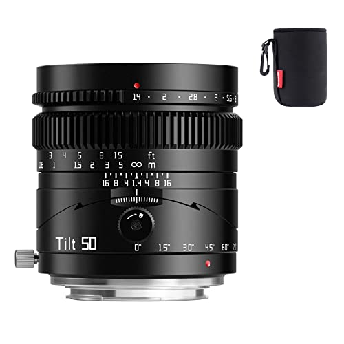 TTartisan 50mm F1.4 Tilt Objektiv, kompatibel mit spiegellosen Sony E-Mount-Vollbildkameras Alpha a7 a7II a7III a7R a7RII a7RIII a7RIV a7S a7SII a9 a7C von TTARTISAN