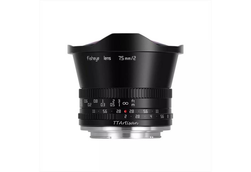TTArtisan 7,5mm f/2,0 APS-C Objektiv für E/X/Z/R/M43/L-Mount Fischaugenobjektiv Fisheyeobjektiv von TTArtisan