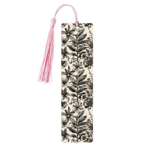 Lesezeichen mit Blumenkräutern, botanisches Muster, klassischer Stil, Lesezeichen mit Seil, Buchzubehör zum Lesen, Bürobedarf, 5 Stück Lesezeichen mit Blumenkräutern, botanisches Muster, klassischer Stil, Lesezeichen mit Seil, Buchzubehör zum Lesen, Bürobedarf, 5 Stück von TTIGLHOH