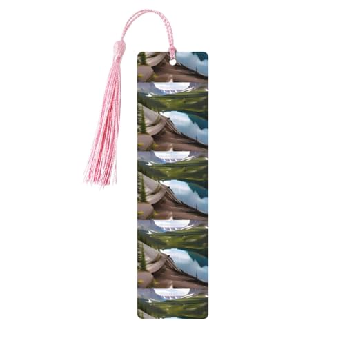 Lesezeichen mit Gletscher-Nationalpark-Druck, klassischer Stil, Lesezeichen mit Seil, Buchzubehör zum Lesen, Bürobedarf, 5 Stück Lesezeichen mit Gletscher-Nationalpark-Druck, klassischer Stil, Lesezeichen mit Seil, Buchzubehör zum Lesen, Bürobedarf, 5 Stück von TTIGLHOH
