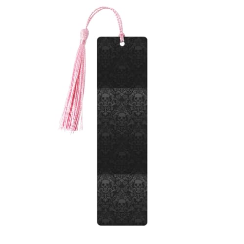 Lesezeichen mit Gothic-Totenkopf-Druck, 5 Stück, klassischer Stil, Lesezeichen mit Seil, Buchzubehör zum Lesen, Bürobedarf Lesezeichen mit Gothic-Totenkopf-Druck, 5 Stück, klassischer Stil, Lesezeichen mit Seil, Buchzubehör zum Lesen, Bürobedarf von TTIGLHOH
