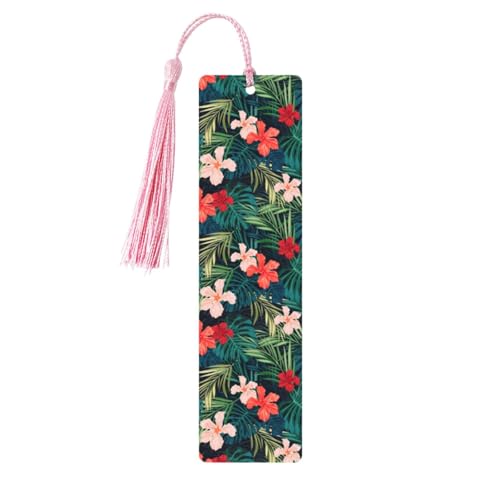 Lesezeichen mit Hawaii-Druck, klassischer Stil, Lesezeichen mit Seil, Buchzubehör zum Lesen, Bürobedarf, 5 Stück Lesezeichen mit Hawaii-Druck, klassischer Stil, Lesezeichen mit Seil, Buchzubehör zum Lesen, Bürobedarf, 5 Stück von TTIGLHOH