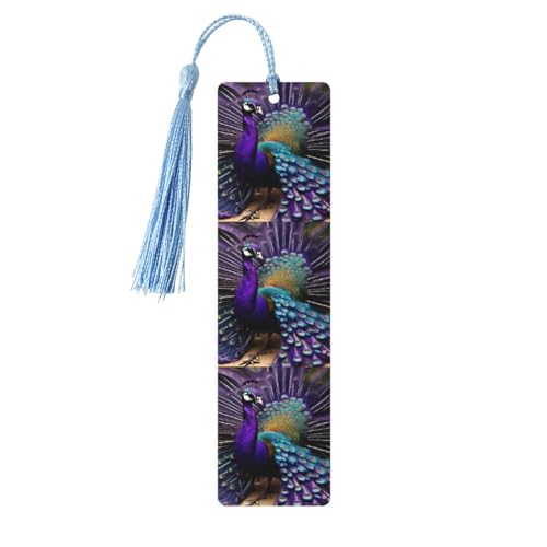 Lesezeichen mit Pfauen-Motiv, klassischer Stil, Lesezeichen mit Seil, Buchzubehör zum Lesen, Bürobedarf, 5 Stück Lesezeichen mit Pfauen-Motiv, klassischer Stil, Lesezeichen mit Seil, Buchzubehör zum Lesen, Bürobedarf, 5 Stück von TTIGLHOH