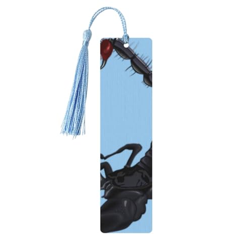 Lesezeichen mit Skorpion-Druck, klassischer Stil, Lesezeichen mit Seil, Buchzubehör zum Lesen, Bürobedarf, 5 Stück Lesezeichen mit Skorpion-Druck, klassischer Stil, Lesezeichen mit Seil, Buchzubehör zum Lesen, Bürobedarf, 5 Stück von TTIGLHOH