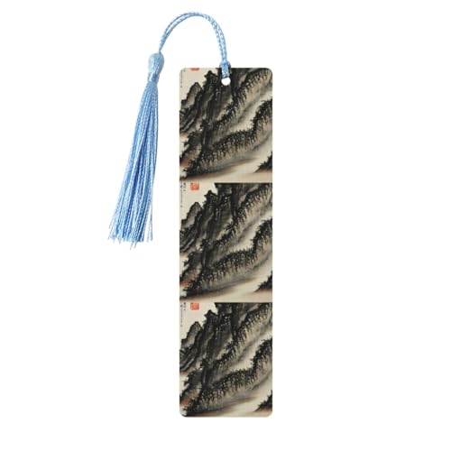 Lesezeichen mit chinesischer Malerei, klassischer Stil, Lesezeichen mit Seil, Buchzubehör zum Lesen, Bürobedarf, 5 Stück Lesezeichen mit chinesischer Malerei, klassischer Stil, Lesezeichen mit Seil, Buchzubehör zum Lesen, Bürobedarf, 5 Stück von TTIGLHOH