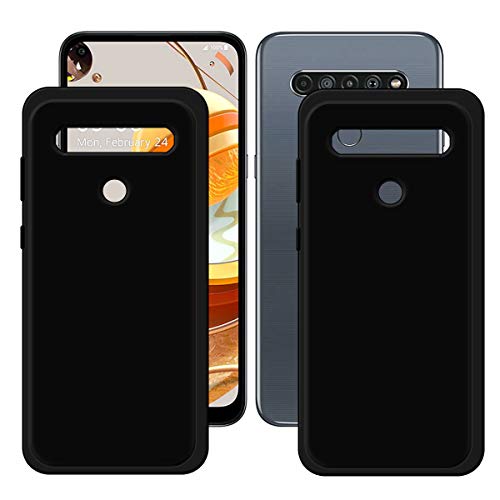 TTJ [2 Stück Schwarz Hülle für LG K51S, Handyhülle Crystal Hochwertige ultradünne Bumper Silikon Schutzhülle Cover TPU Case Weiche Handytasche für LG K51S (6,55"). von TTJ