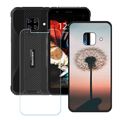 TTJ Hülle für Blackview BV5100 + HD Panzerglas, Sanft Handyhülle Silikon Schutzhülle Cover TPU Case Handy Tasche Handytasche - Panzerglasfolie Schutzfolie für Blackview BV5100 (5,7") - OP41 von TTJ