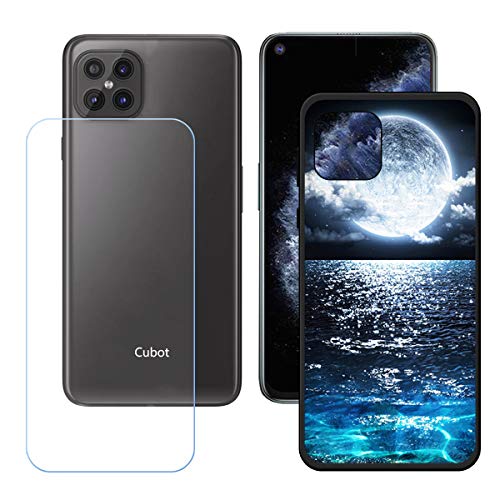 TTJ Hülle für Cubot C30 + HD Panzerglas, Sanft Handyhülle Silikon Schutzhülle Cover TPU Case Handy Tasche Handytasche - Panzerglasfolie Schutzfolie für Cubot C30 (6,4") - OP46 von TTJ
