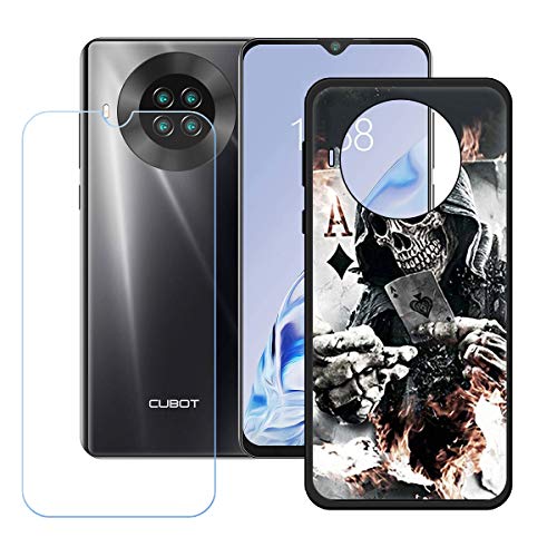 TTJ Hülle für Hafury K30 + HD Panzerglas, Sanft Handyhülle Silikon Schutzhülle Cover TPU Case Handy Tasche Handytasche - Panzerglasfolie Schutzfolie für Hafury K30 (6,5") - OP8 von TTJ