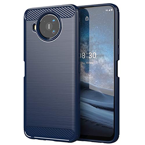 TTJ Hülle für Nokia 8.3 5G, Handyhülle Crystal Hochwertige ultradünne Bumper Kohlefaser Schutzhülle Cover TPU Case Weiche Handytasche für Nokia 8.3 5G (6,81") - Blau von TTJ