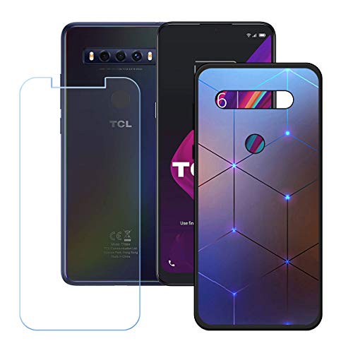 TTJ Hülle für TCL 10 SE + HD Panzerglas, Sanft Handyhülle Silikon Schutzhülle Cover TPU Case Handy Tasche Handytasche - Panzerglasfolie Schutzfolie für TCL 10 SE (6,52") - OP3 von TTJ