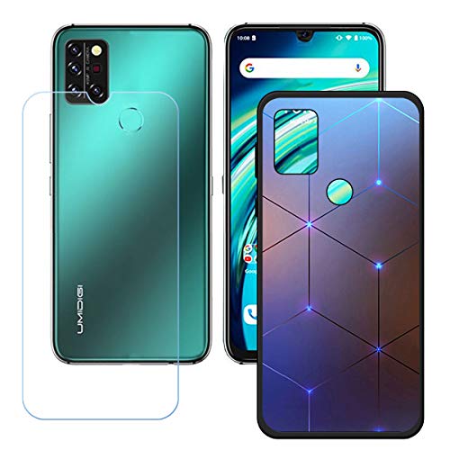 TTJ Hülle für Umidigi A9 Pro + HD Panzerglas, Sanft Handyhülle Silikon Schutzhülle Cover TPU Case Handy Tasche Handytasche - Panzerglasfolie Schutzfolie für Umidigi A9 Pro (6,3") - OP3 von TTJ