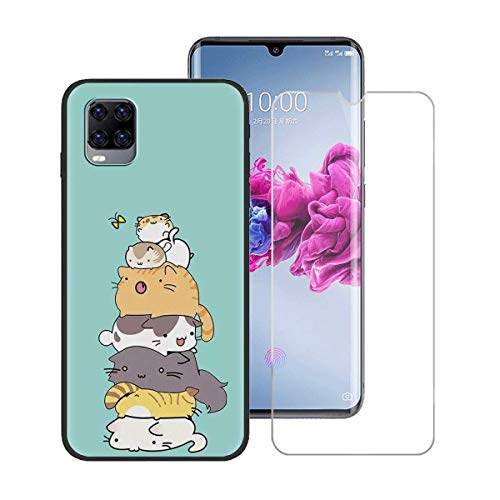 TTJ Hülle für ZTE Axon 11 5G + HD Panzerglas, Handyhülle Silikon Schutzhülle Cover TPU Case Handytasche - Panzerglasfolie Schutzfolie für ZTE Axon 11 5G (6,47") - LLM39 von TTJ