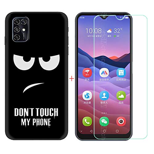 TTJ Hülle für ZTE Blade V2020 Smart + HD Panzerglas, Handyhülle Silikon Schutzhülle Cover TPU Case Handytasche - Panzerglasfolie Schutzfolie für ZTE Blade V2020 Smart (6,82") - LLM2 von TTJ