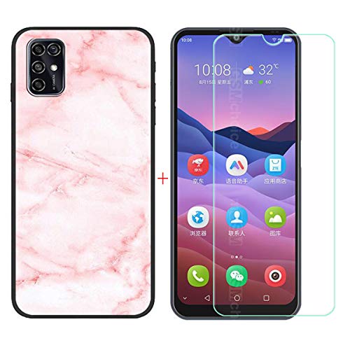 TTJ Hülle für ZTE Blade V2020 Smart + HD Panzerglas, Handyhülle Silikon Schutzhülle Cover TPU Case Handytasche - Panzerglasfolie Schutzfolie für ZTE Blade V2020 Smart (6,82") - LLM21 von TTJ