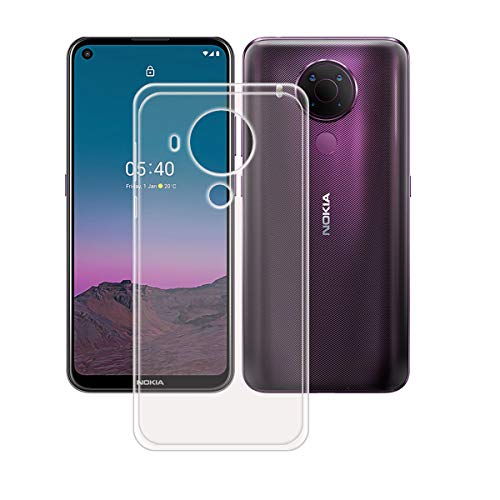 TTJ Transparent Hülle für Nokia 5.4 (6,39"), Handyhülle Crystal Hochwertige ultradünne Bumper Silikon Schutzhülle Cover TPU Case Weiche Handytasche. von TTJ