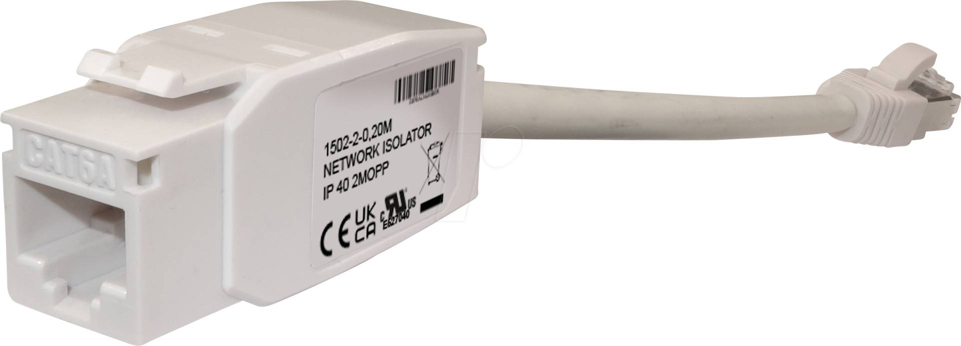 TTL 1502-2-020M - Keystone Netzwerkisolator RJ45 Buchse / Stecker, 0,2m TTL 1502-2-020M - Keystone Netzwerkisolator RJ45 Buchse / Stecker, 0,2m von TTL NETWORK