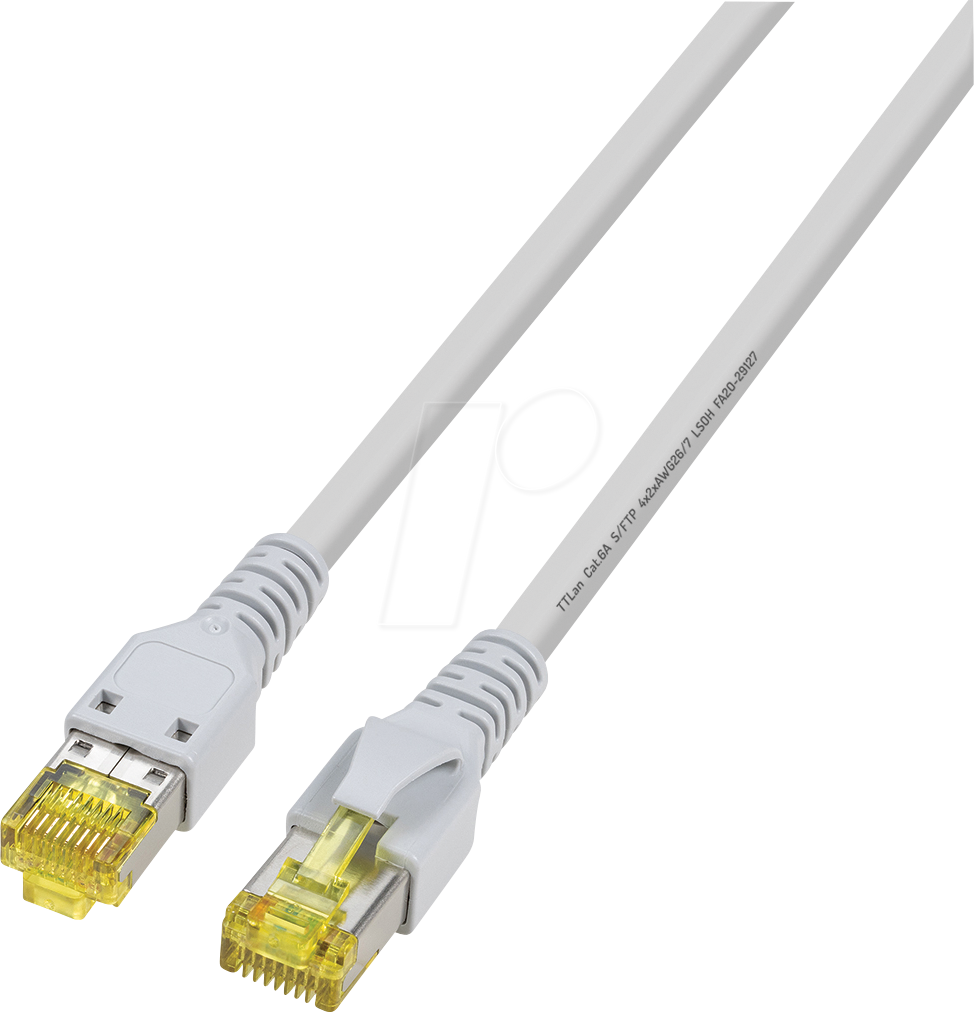 TTL 1822-10,0M - Patchkabel Cat.6a TM31 S/FTP Cat.7-Rohkabel 10 m, grau von TTL NETWORK