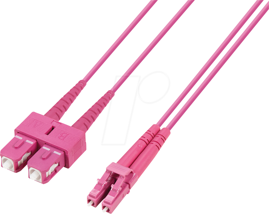 TTL 61552D-100M4 - LWL Kabel, LC / SC Duplex, 50/125µ, OM4, violett, 10m von TTL NETWORK