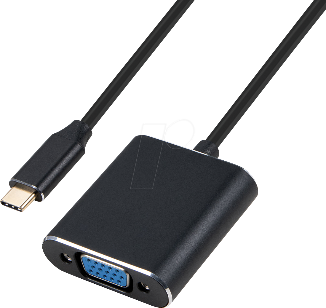 TTL USBCVG-FB0,2 - USB C Stecker auf VGA Buchse, 1080p, 0,2 m von TTL NETWORK