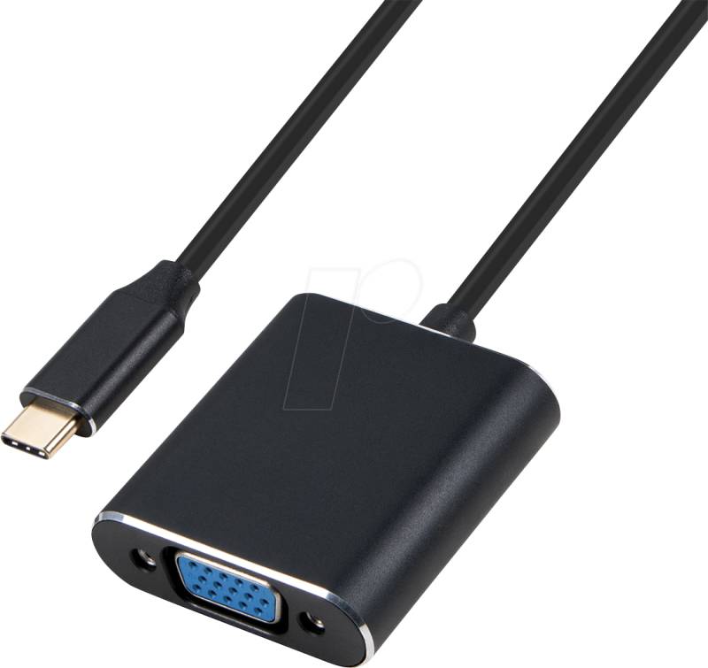 TTL USBCVG-FB0,2 - USB C Stecker auf VGA Buchse, 1080p, 0,2 m von TTL NETWORK