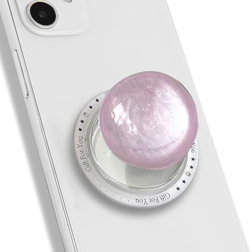 TTPSRY Handy Halterung Magnetisch Griffhalter Glitzer Kristallkugel Abnehmbarer Mit Magnetring Airbag Handyhalter Ausziehbar Deko Mobiltelefon für Frauen(Lila) von TTPSRY