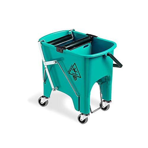 TTS 0 V006415 Squizzy Roll eimer mit Wringer A Rollen aus Gummi, mit Rollen, Kapazität 15 Liter, Pedal Eingebauter, abnehmbarer Schotts von TTS Cleaning