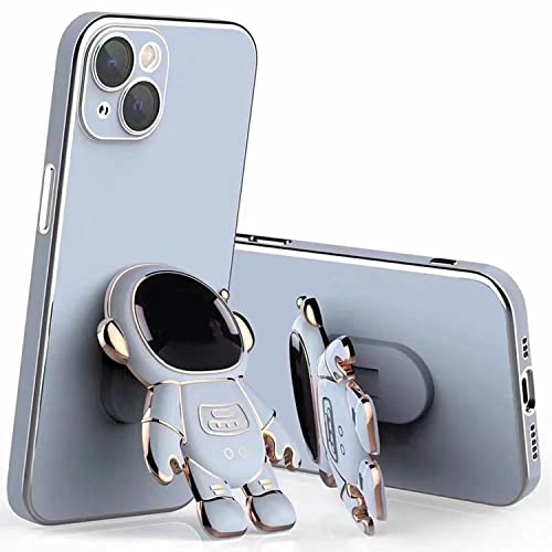 TTVV Kreativ Astronaut Ständer Hülle für iPhone 6/6S,Cute Mädchen Dünn Galvanisierte Schutzhülle Weiches Case Bumper mit Astronaut Halter Kickständer von TTVV