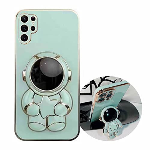 TTVV Süß Stern Astronaut Ständer Hülle für Xiaomi Poco M4 Pro 4G,Cute Mädchen Dünn Galvanisierte Schutzhülle Weiches Case Bumper mit Astronaut Halter Kickständer von TTVV