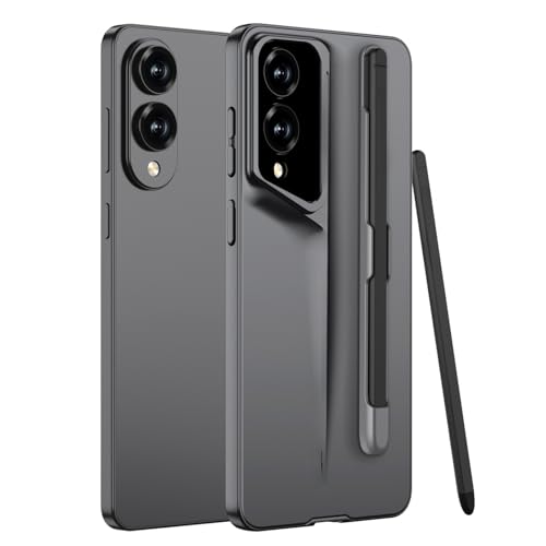 Schutzhülle für Samsung Galaxy S25 Edge mit Stifthalter (Stift im Lieferumfang enthalten), kreative, stoßfeste Business-Handy-Schutzhülle (Grau 1) von TTWBB