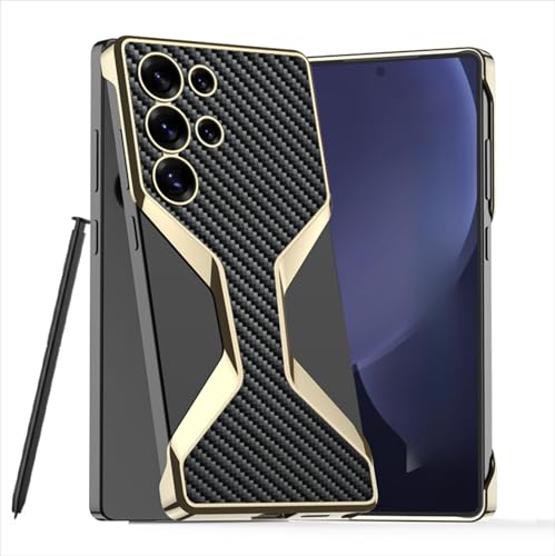 Schutzhülle für Samsung Galaxy S25Ultra, galvanisiert, schlankes Metall, rahmenlos, einfarbig, Business-Schutzhülle, sturzsicher, ohne Stift, Kohlefaser Schutzhülle für Samsung Galaxy S25Ultra, galvanisiert, schlankes Metall, rahmenlos, einfarbig, Business-Schutzhülle, sturzsicher, ohne Stift, Kohlefaser von TTWBB