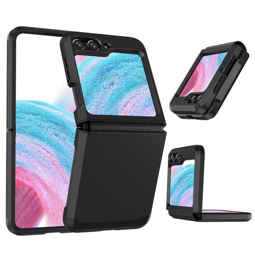 Schutzhülle für Samsung Galaxy Z Flip 6, dünn, dünn, hart, Polycarbonat, einfache Schutzhülle für Damen und Mädchen, niedlich, matt, einfarbig, Schwarz von TTWBB