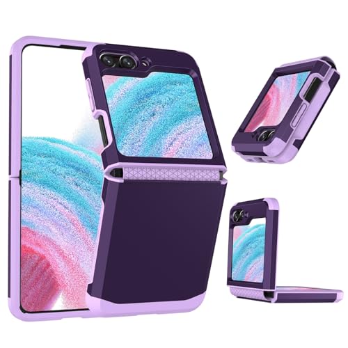 Schutzhülle für Samsung Galaxy Z Flip 6, dünn, dünn, hart, Polycarbonat, einfache Schutzhülle für Damen und Mädchen, niedlich, matt, einfarbig (Lila) von TTWBB