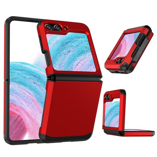 Schutzhülle für Samsung Galaxy Z Flip 6, dünn, dünn, hart, Polycarbonat, einfache Schutzhülle für Damen und Mädchen, niedlich, matt, einfarbig (rot) von TTWBB