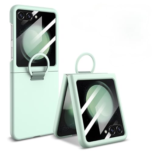 Schutzhülle für Samsung Galaxy Z Flip6 5G, mit Displayschutzfolie, Ringhülle für Damen, schmal, hart, Polycarbonat, ultradünn, kratzfest, Hellgrün Schutzhülle für Samsung Galaxy Z Flip6 5G, mit Displayschutzfolie, Ringhülle für Damen, schmal, hart, Polycarbonat, ultradünn, kratzfest, Hellgrün von TTWBB
