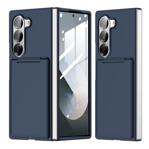 Schutzhülle für Samsung Galaxy Z Fold 5/6, klappbarer Kartenhalter, ultradünn, hautfreundlich, stoßfest, Dunkelblau Schutzhülle für Samsung Galaxy Z Fold 5/6, klappbarer Kartenhalter, ultradünn, hautfreundlich, stoßfest, Dunkelblau von TTWBB