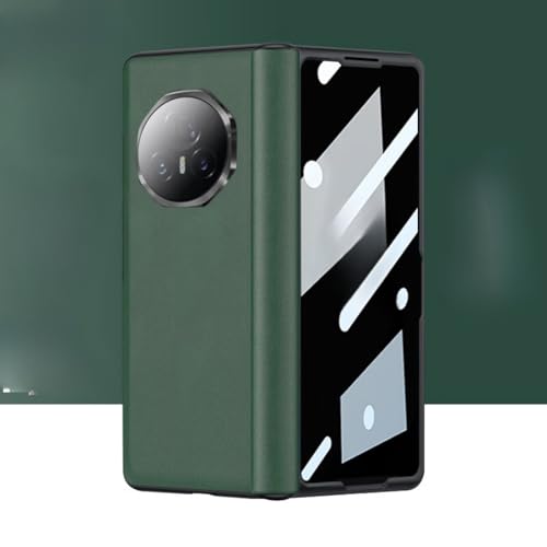 TTWBB Lederhülle für Honor Magic V3 [mit HD-Fronthülle] Mittelachsenscharnier All-Inclusive-Schutzhülle (grün) von TTWBB