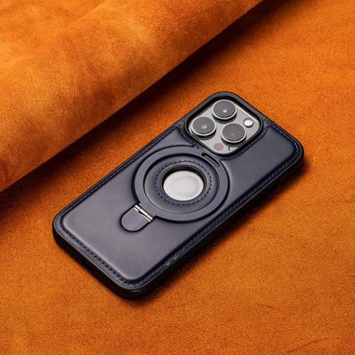 TTWBB Lederhülle für iPhone 16pro/16 Pro Max mit stabilem 360°-Ringständer, luxuriöse, schlanke, stoßfeste Business-Hülle, kompatibel mit Mag-Safe, Blau TTWBB Lederhülle für iPhone 16pro/16 Pro Max mit stabilem 360°-Ringständer, luxuriöse, schlanke, stoßfeste Business-Hülle, kompatibel mit Mag-Safe, Blau von TTWBB