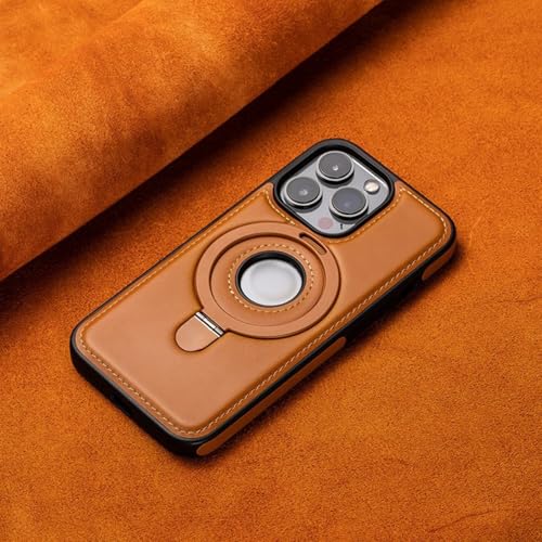 TTWBB Lederhülle für iPhone 16pro/16 Pro Max mit stabilem 360°-Ringständer, luxuriöse, schlanke, stoßfeste Business-Hülle, kompatibel mit Mag-Safe, Hellbraun TTWBB Lederhülle für iPhone 16pro/16 Pro Max mit stabilem 360°-Ringständer, luxuriöse, schlanke, stoßfeste Business-Hülle, kompatibel mit Mag-Safe, Hellbraun von TTWBB