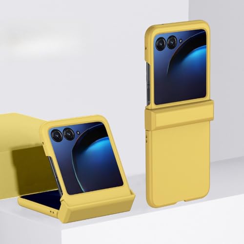 TTWBB Matte Schutzhülle für Motorola Razr 50, mit Scharnierschutz, ultradünn, luxuriös, Polycarbonat, stoßfest, Gelb TTWBB Matte Schutzhülle für Motorola Razr 50, mit Scharnierschutz, ultradünn, luxuriös, Polycarbonat, stoßfest, Gelb von TTWBB