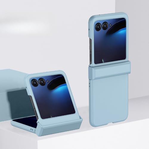TTWBB Matte Schutzhülle für Motorola Razr 50, mit Scharnierschutz, ultradünn, luxuriös, Polycarbonat, stoßfest, Hellblau TTWBB Matte Schutzhülle für Motorola Razr 50, mit Scharnierschutz, ultradünn, luxuriös, Polycarbonat, stoßfest, Hellblau von TTWBB