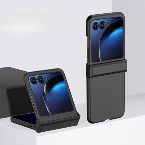 TTWBB Matte Schutzhülle für Motorola Razr 50, mit Scharnierschutz, ultradünn, luxuriös, Polycarbonat, stoßfeste Schutzhülle (schwarz) von TTWBB