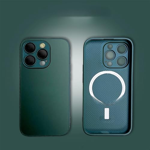 TTWBB Schutzhülle aus mattem Glas für iPhone 16 Pro/16 Pro Max, kompatibel mit Mag-Safe, vollständiger Kameraschutz mit Objektivfolie, Fallschutz, Grün TTWBB Schutzhülle aus mattem Glas für iPhone 16 Pro/16 Pro Max, kompatibel mit Mag-Safe, vollständiger Kameraschutz mit Objektivfolie, Fallschutz, Grün von TTWBB